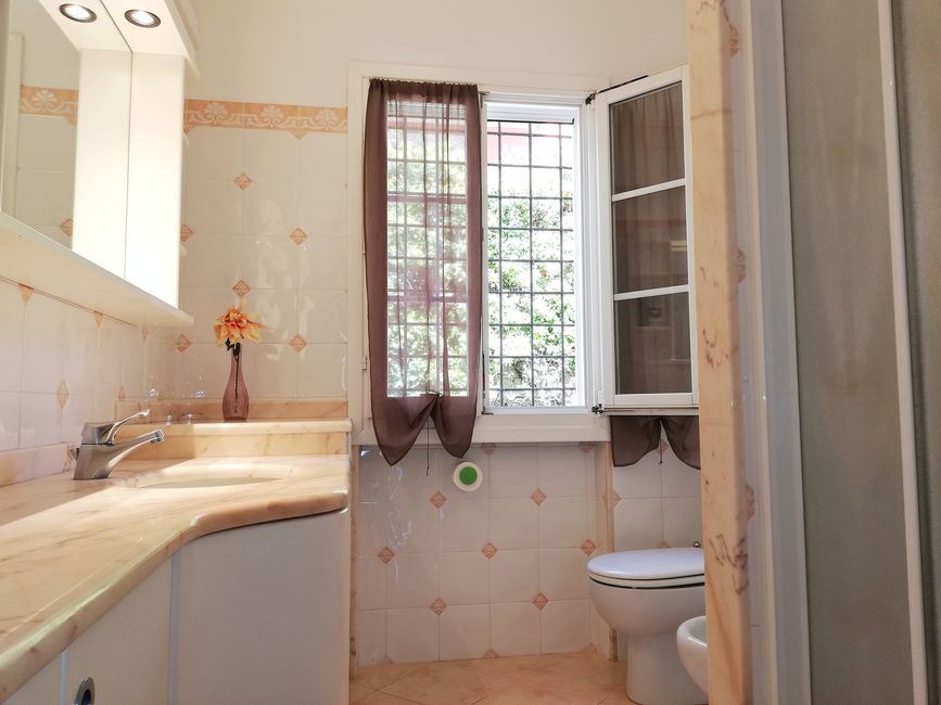 Immagine bagno con doccia e lavatrice de La Ginestra