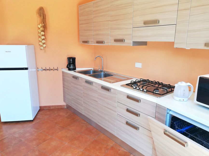 kitchen image: dishwasher and microwave in Il Pescatore